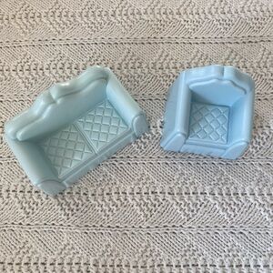 Vintage Playskool Dollhouse Loveseat and Armchair